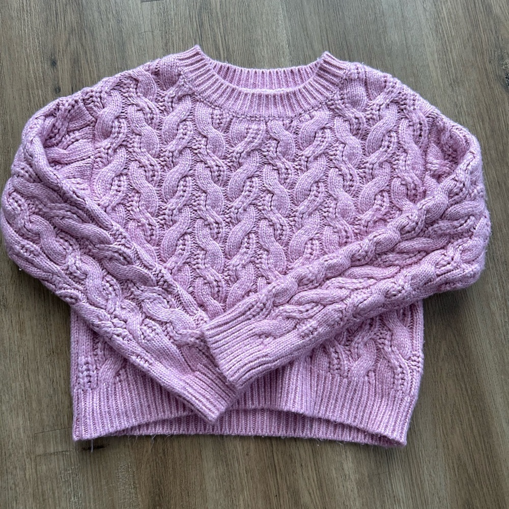pink  sweater